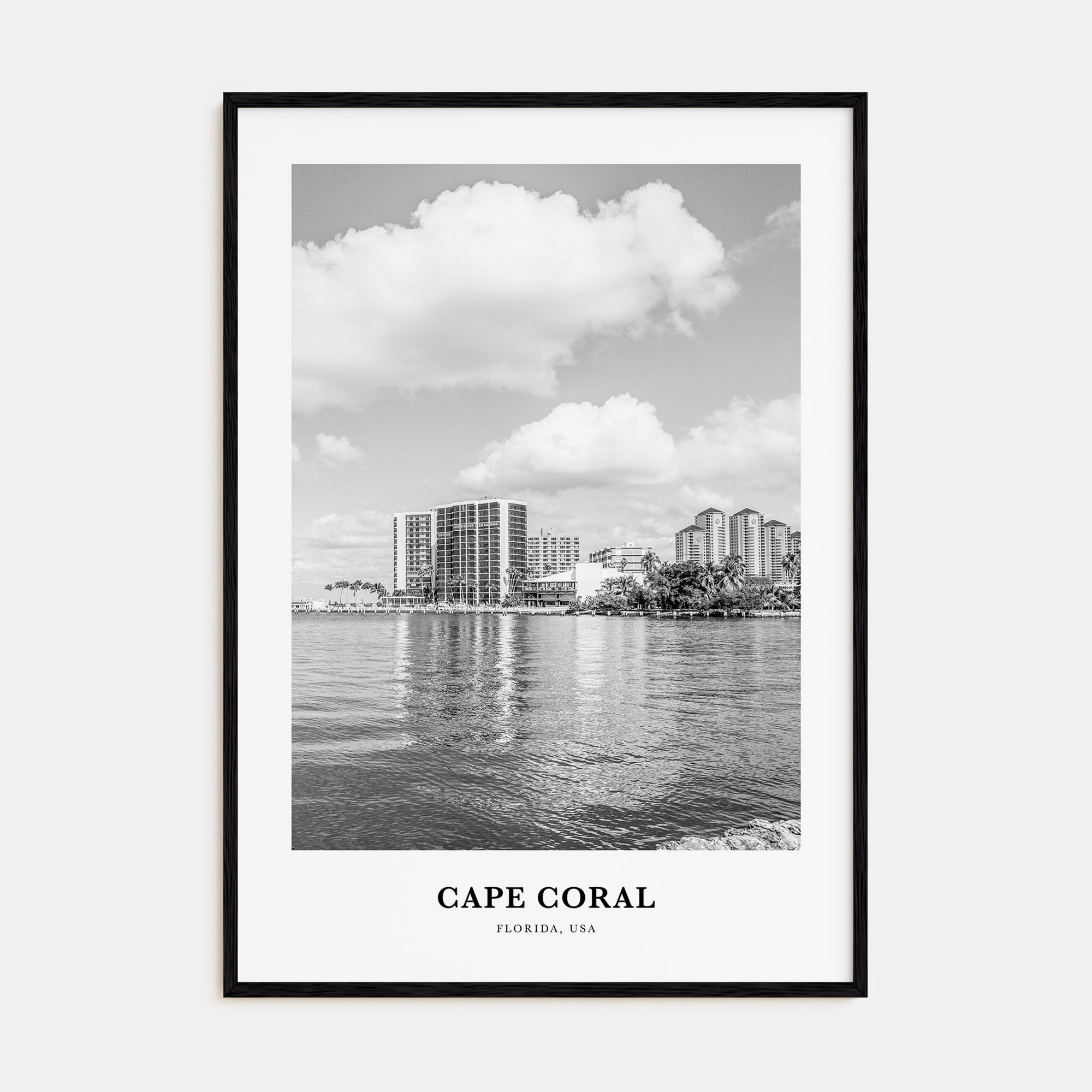 Cape Coral Portrait B&W Poster