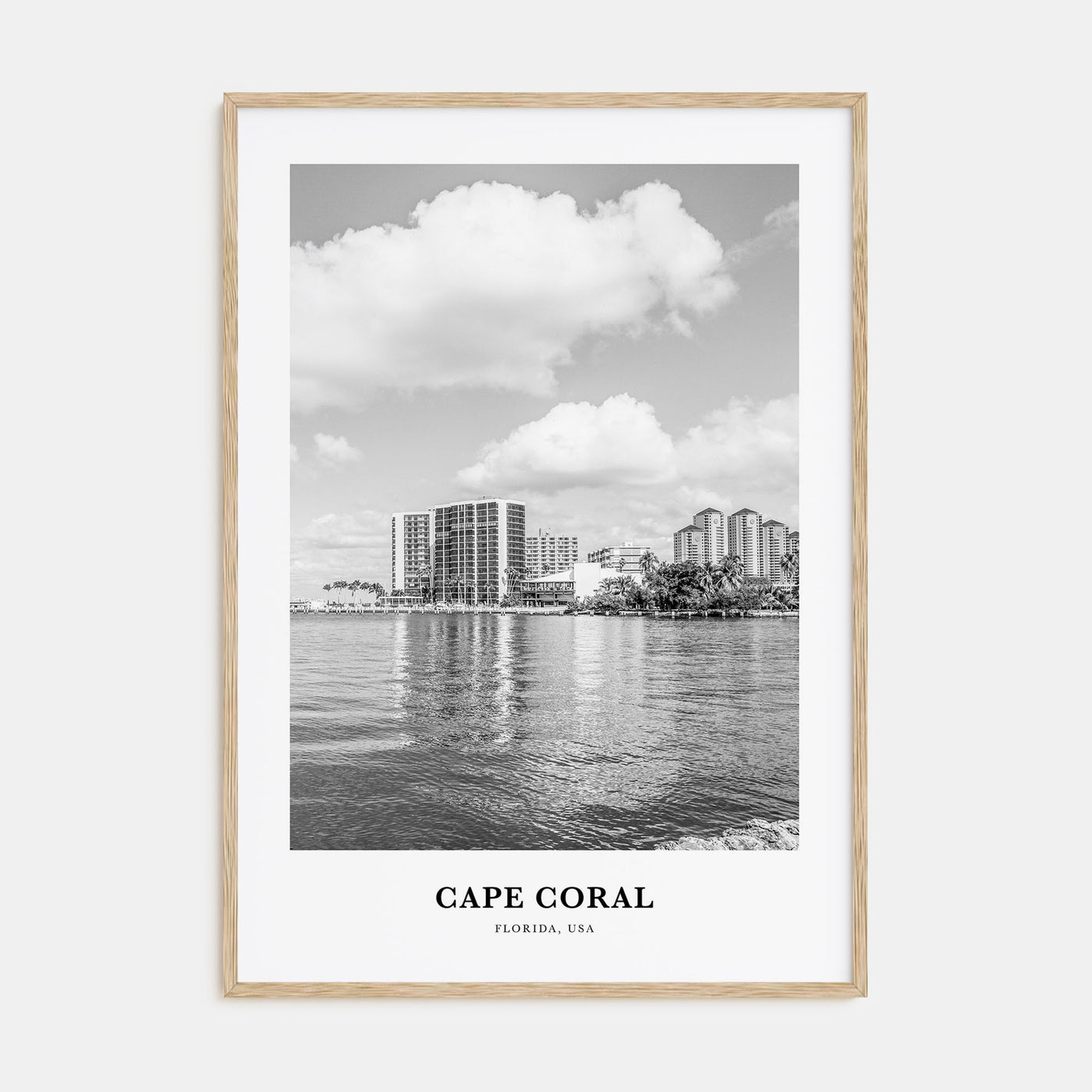 Cape Coral Portrait B&W Poster