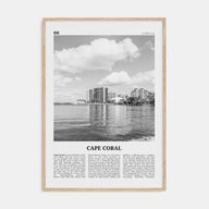 Cape Coral Travel B&W Poster
