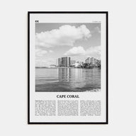 Cape Coral Travel B&W Poster