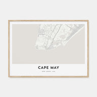 Cape May Map Landscape Poster