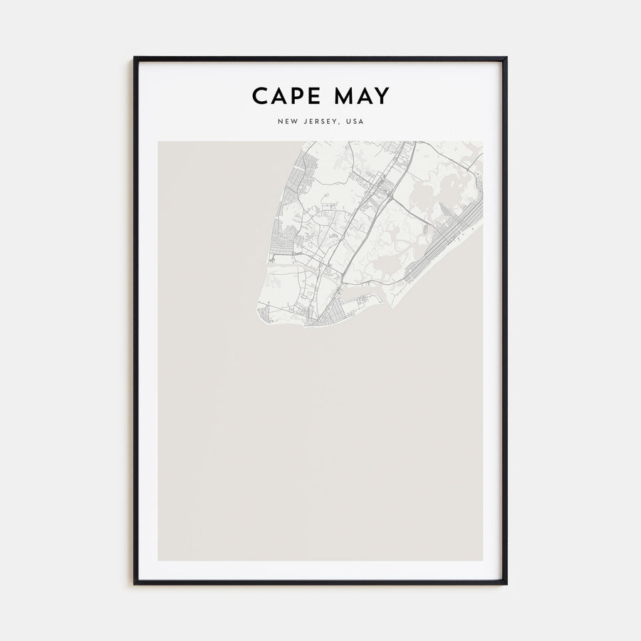 Cape May Map Portrait Poster