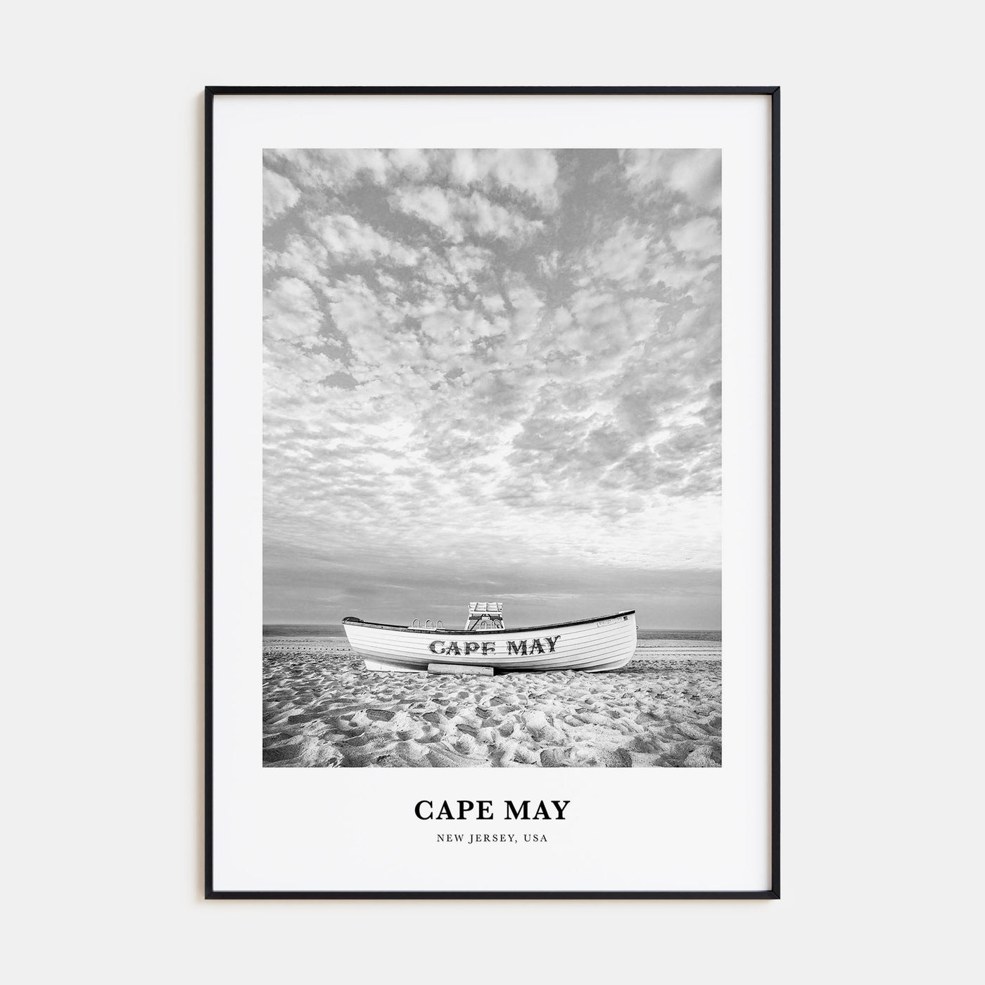 Cape May Portrait B&W Poster