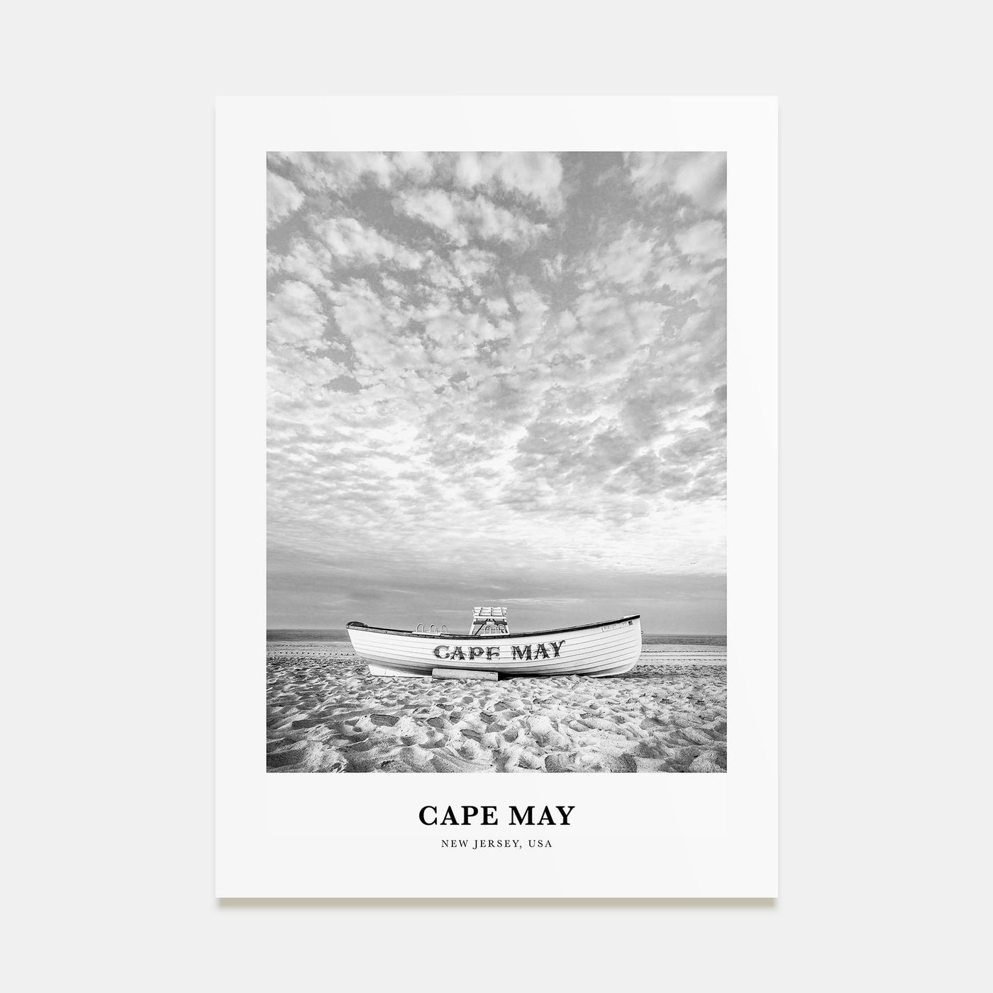 Cape May Portrait B&W Poster