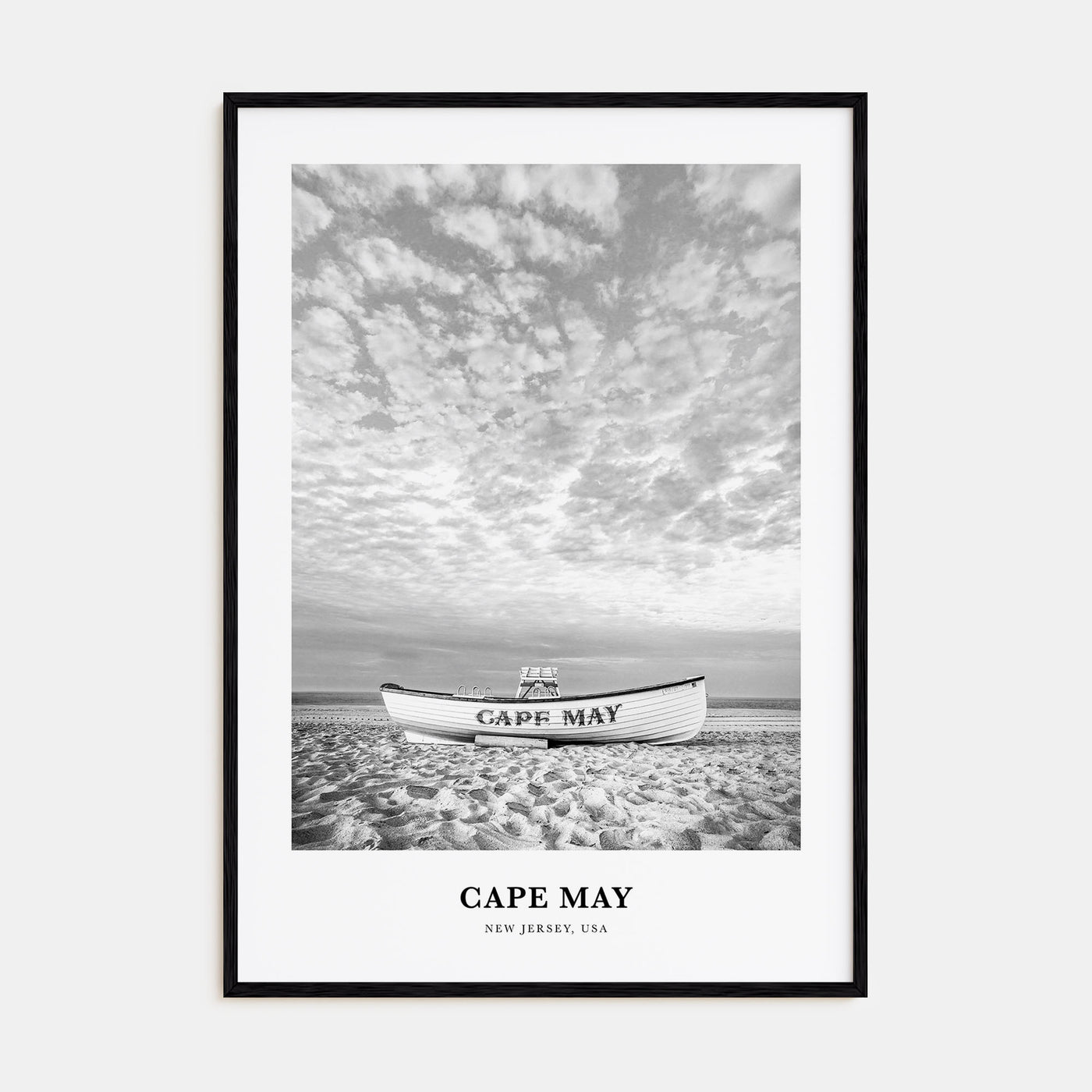 Cape May Portrait B&W Poster