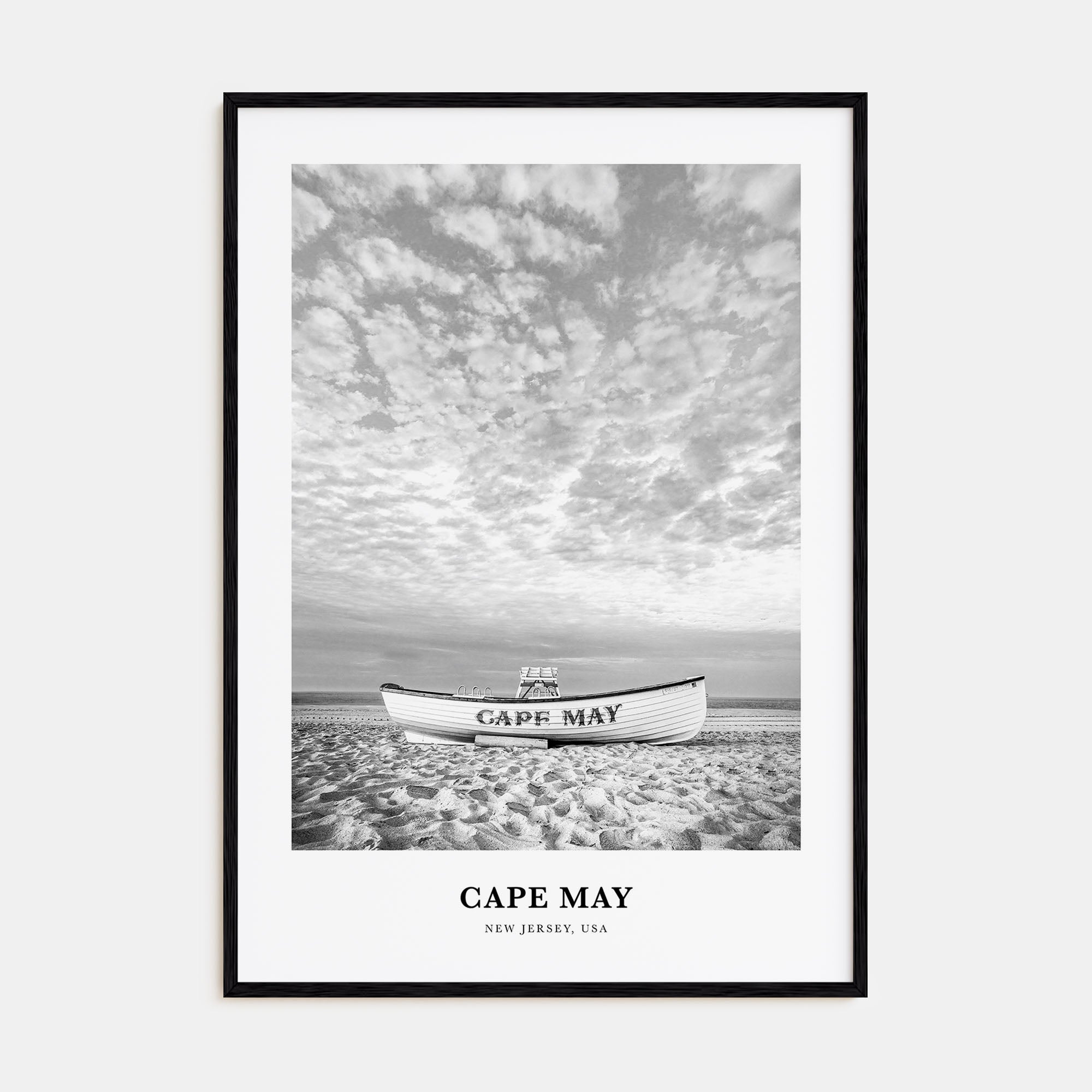 Cape May Portrait B&W Poster