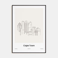 Cape Town Drawn Poster