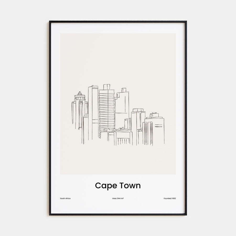 Cape Town Drawn Poster