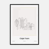 Cape Town Drawn Poster