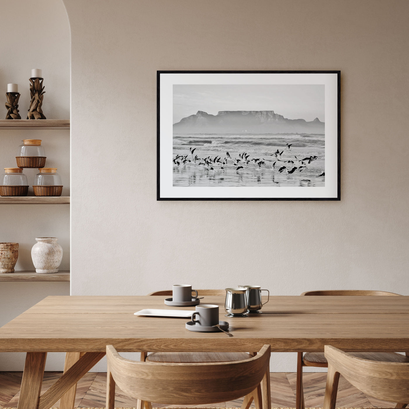 Cape Town Landscape B&W Poster