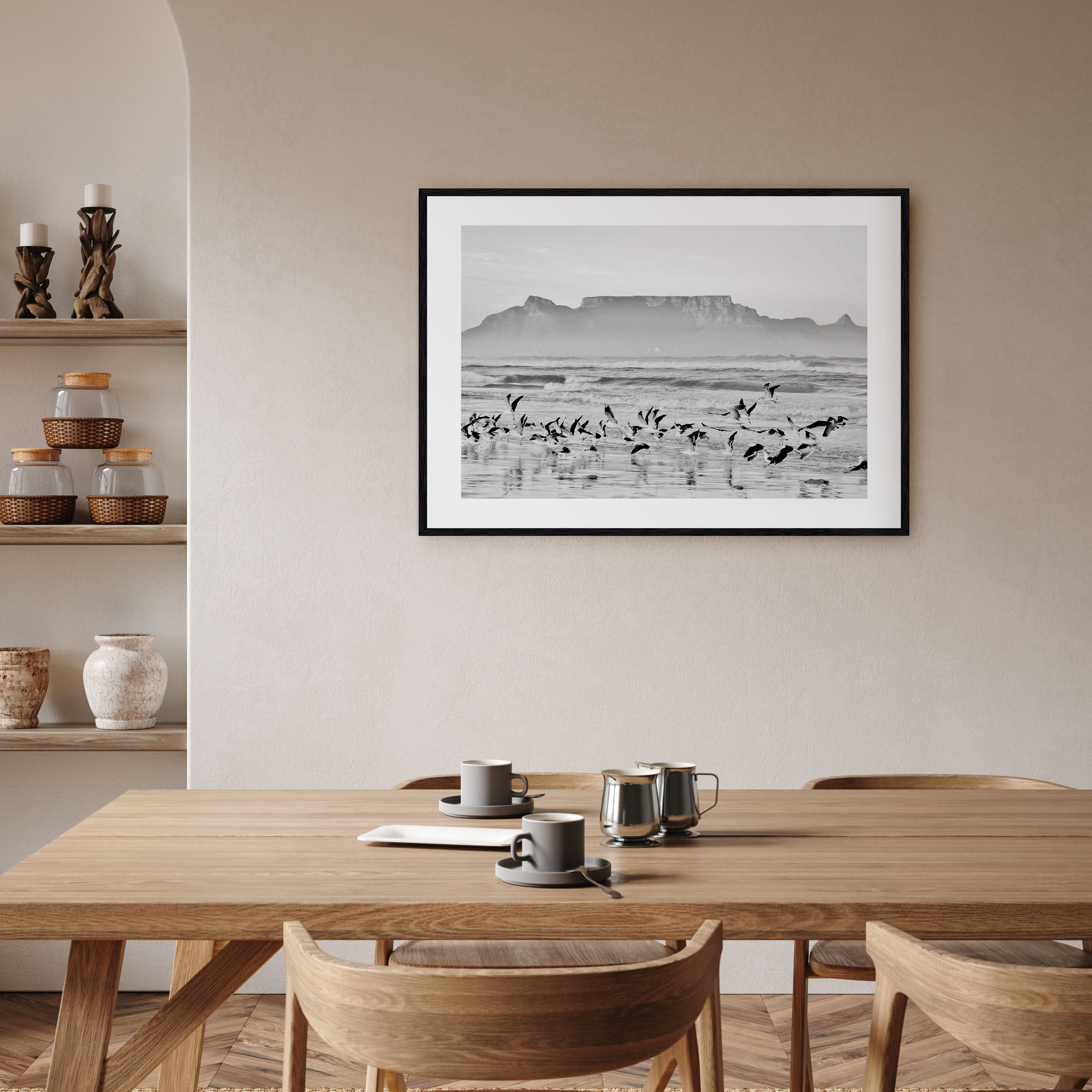 Cape Town Landscape B&W Poster