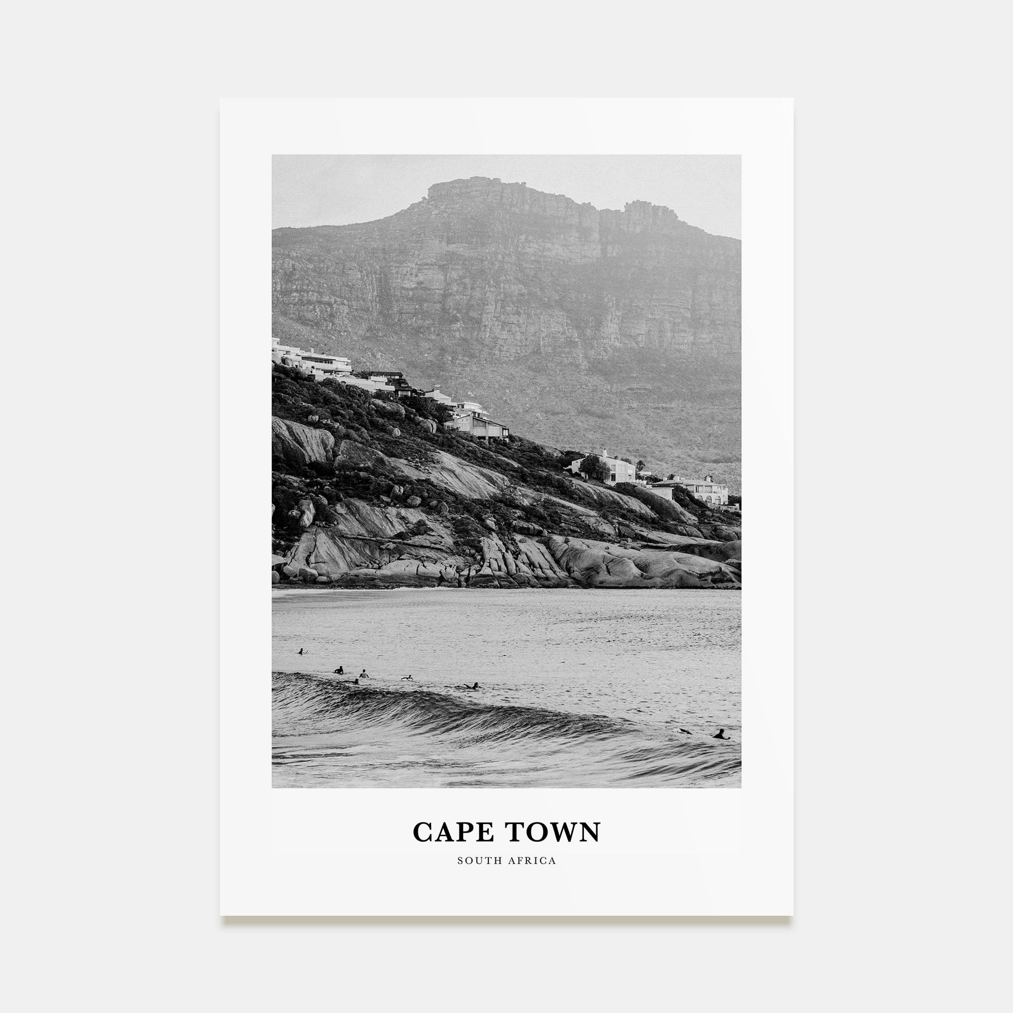 Cape Town Portrait B&W No 2 Poster