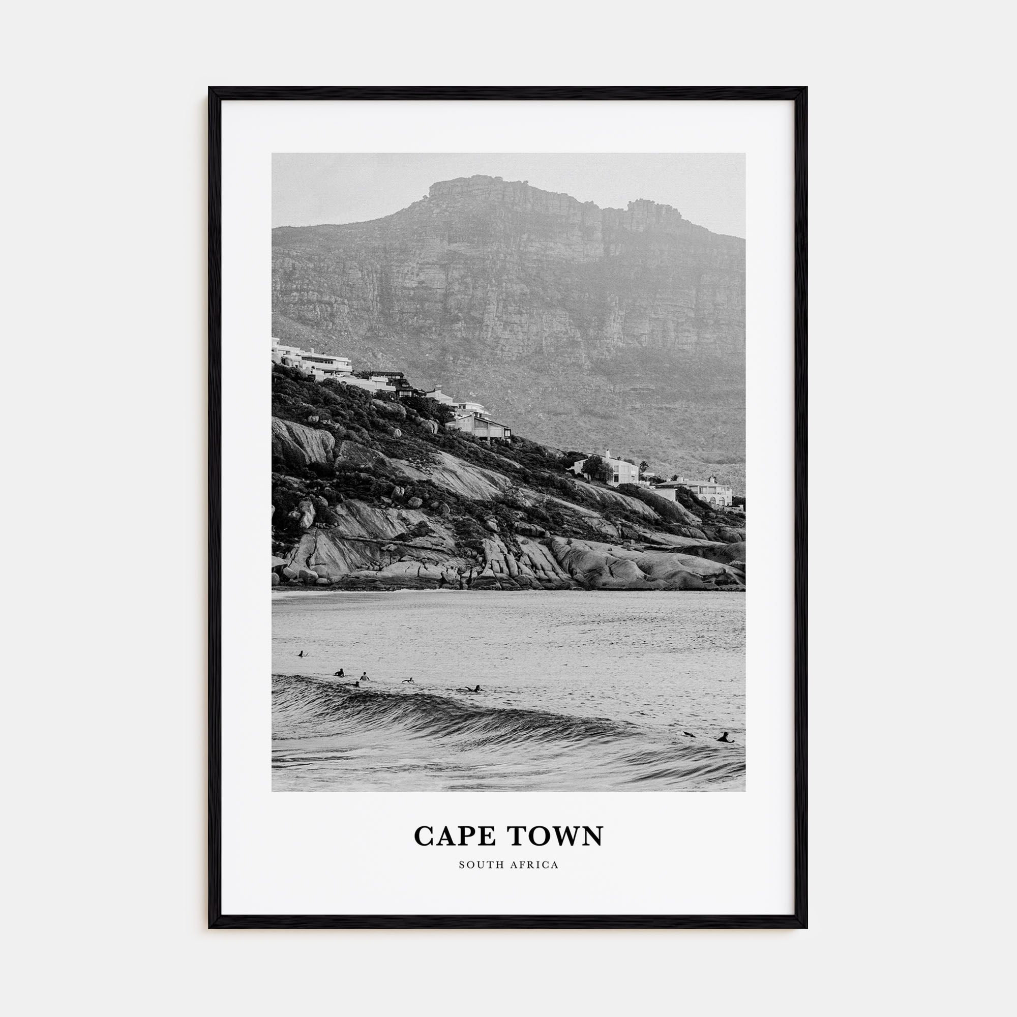 Cape Town Portrait B&W No 2 Poster