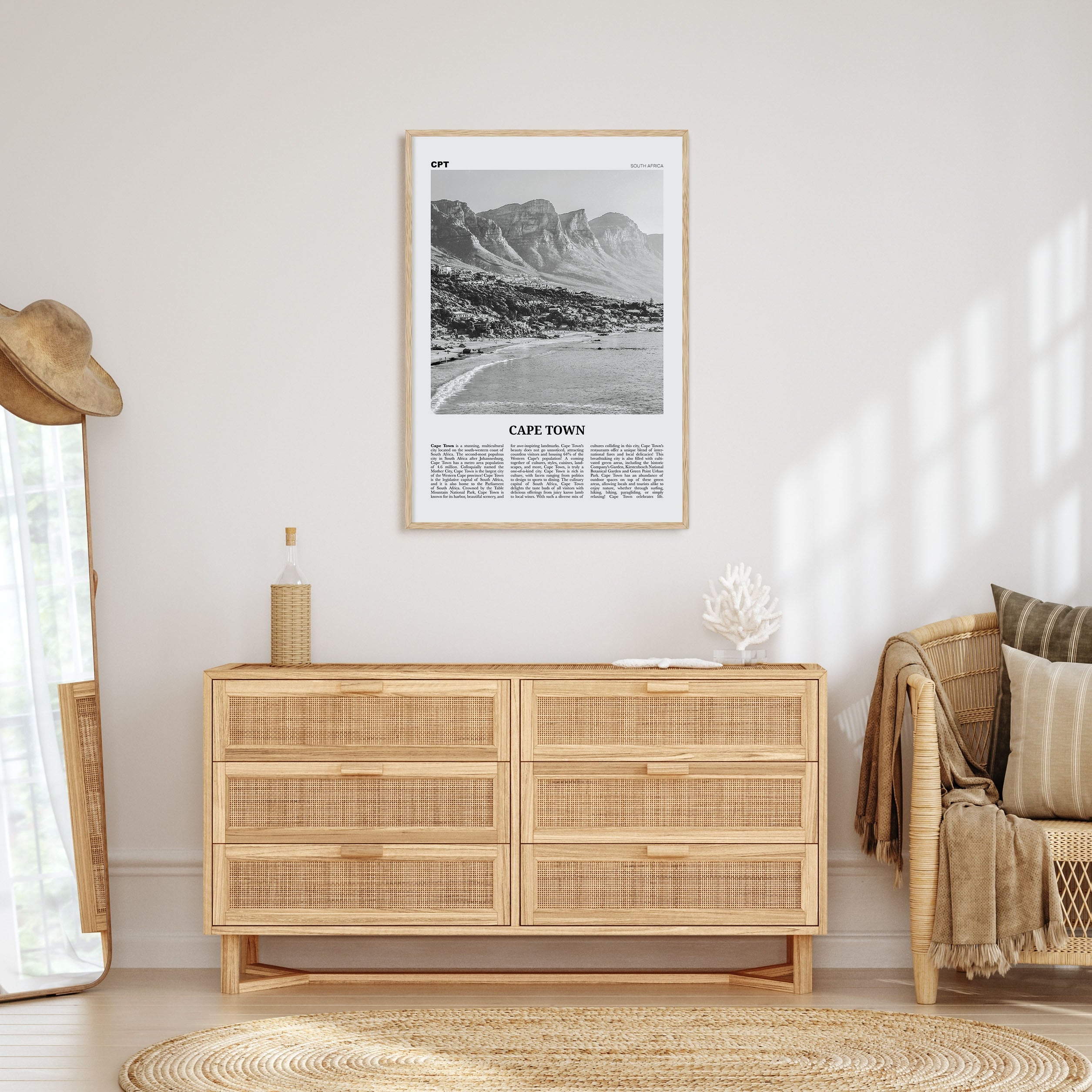 Cape Town Travel B&W No 1 Poster