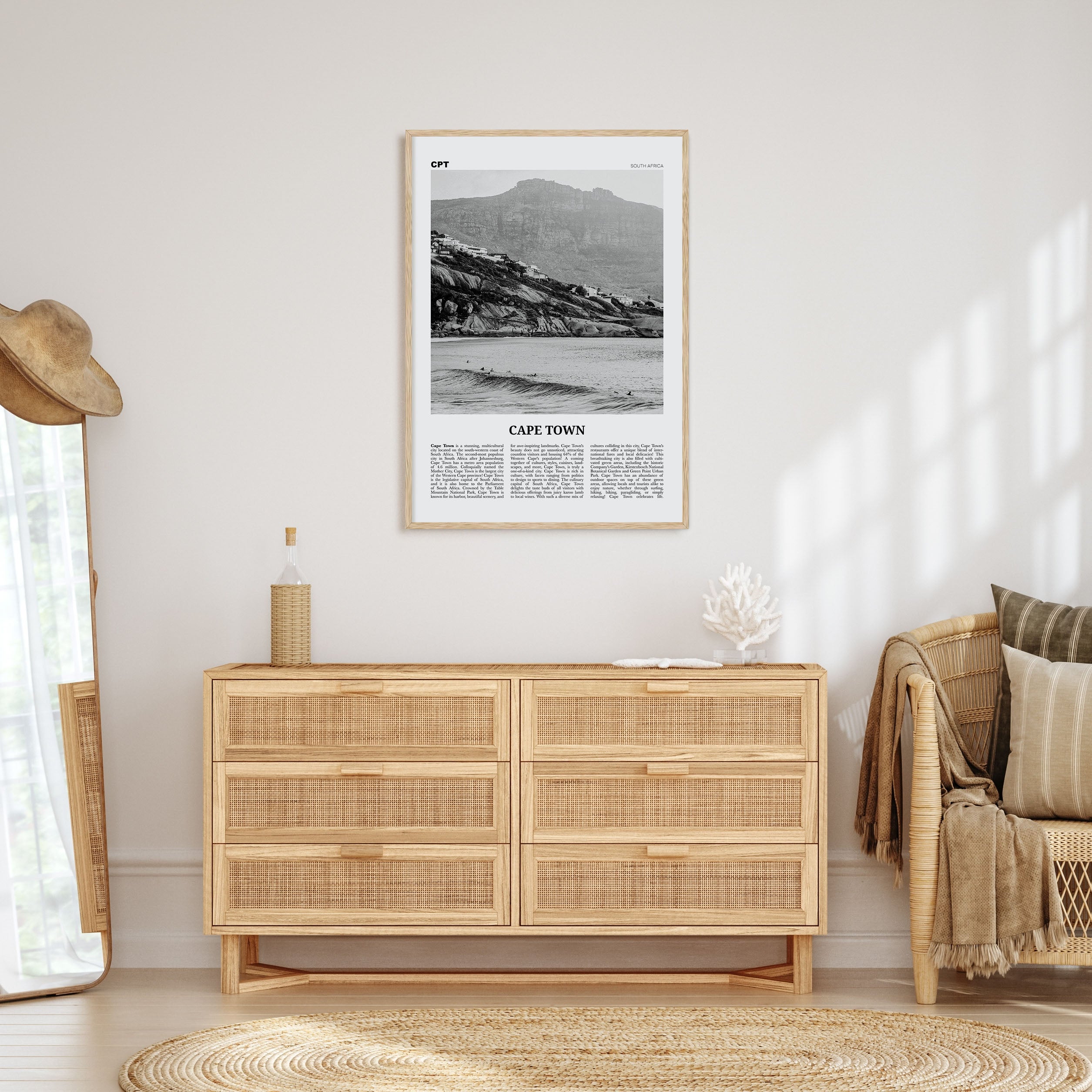 Cape Town Travel B&W No 2 Poster