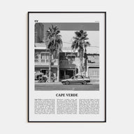 Cape Verde Travel B&W No 2 Poster