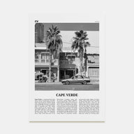 Cape Verde Travel B&W No 2 Poster