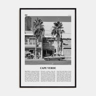 Cape Verde Travel B&W No 2 Poster
