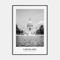 Capitol Hill Portrait B&W Poster