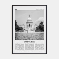 Capitol Hill Travel B&W Poster
