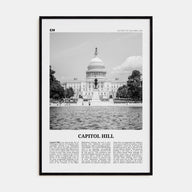 Capitol Hill Travel B&W Poster