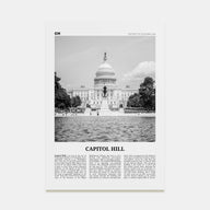 Capitol Hill Travel B&W Poster