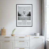 Capitol Hill Travel B&W Poster