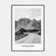 Capitol Reef National Park Portrait B&W Poster