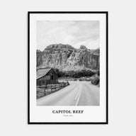 Capitol Reef National Park Portrait B&W Poster