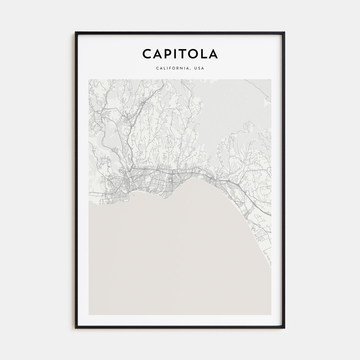 Capitola Map Portrait Poster