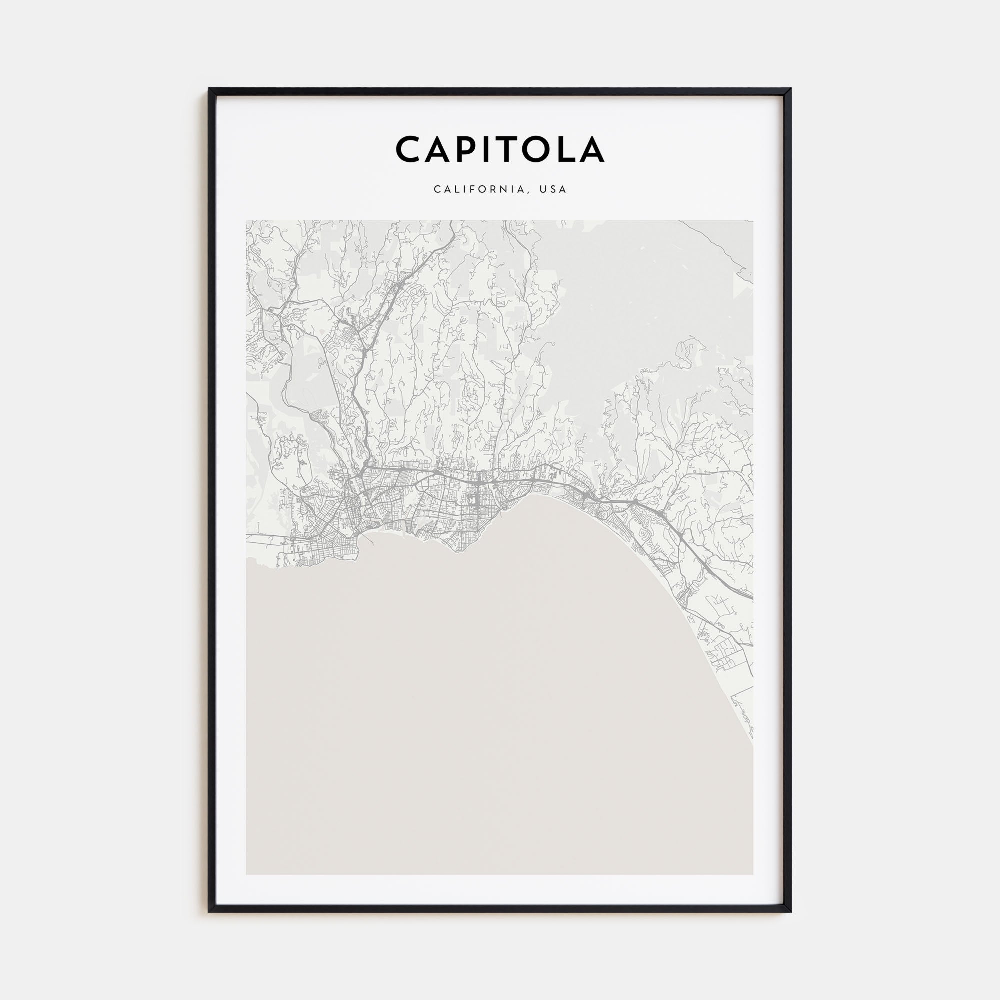Capitola Map Portrait Poster