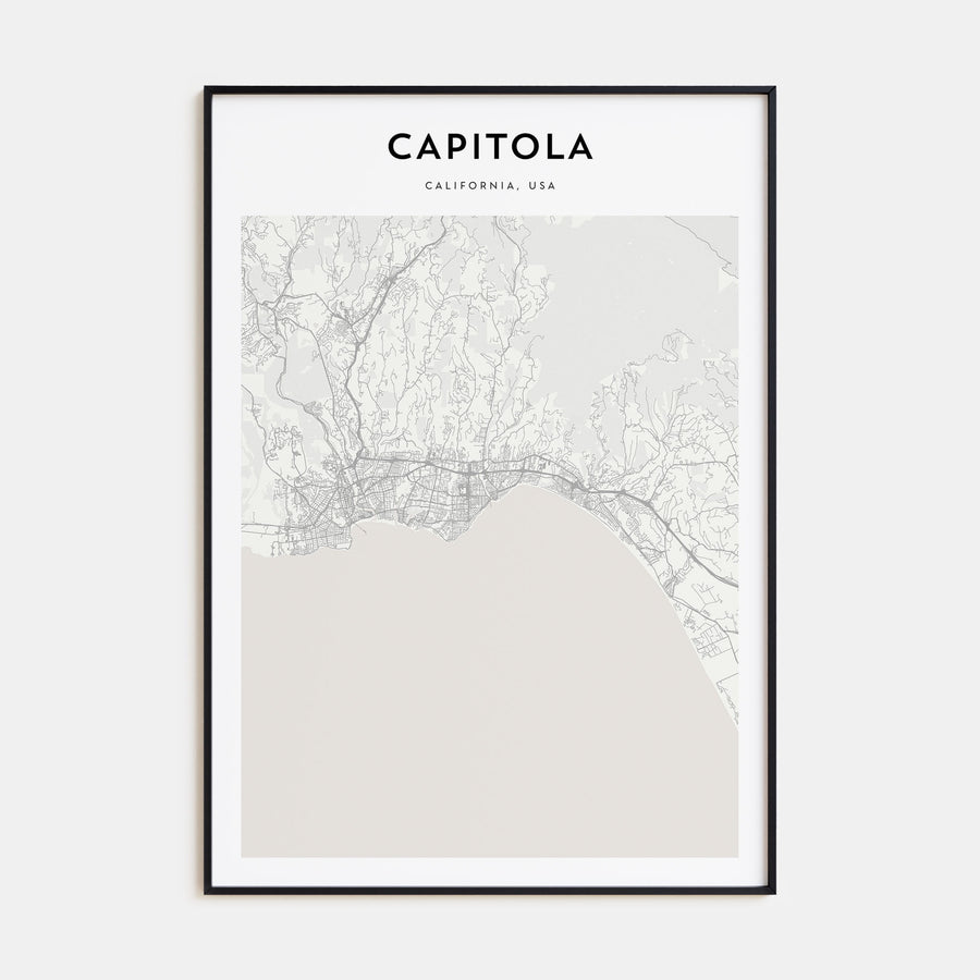 Capitola Map Portrait Poster
