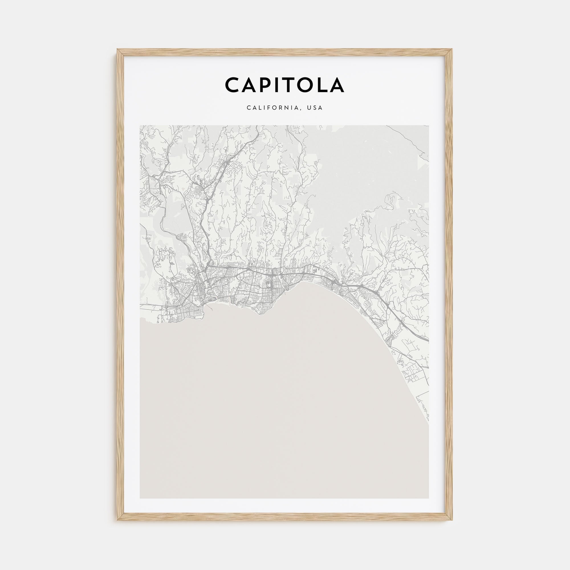Capitola Map Portrait Poster