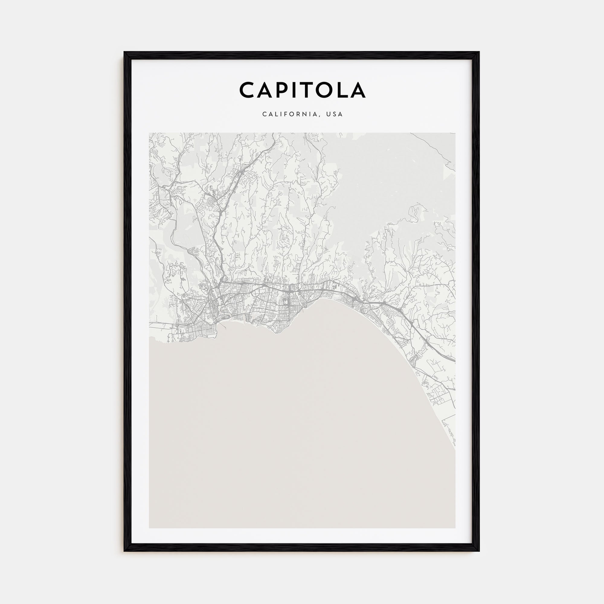 Capitola Map Portrait Poster