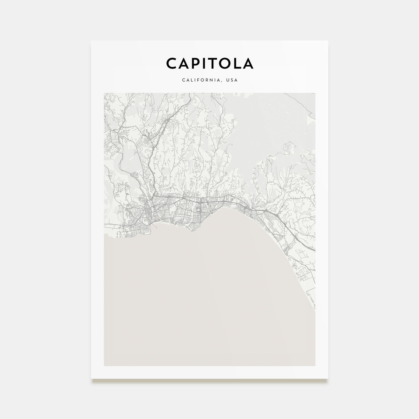Capitola Map Portrait Poster
