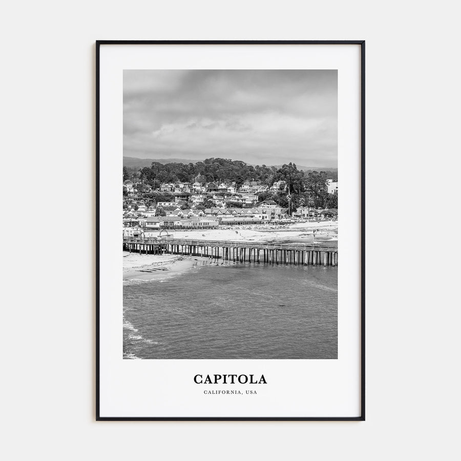 Capitola Portrait B&W Poster