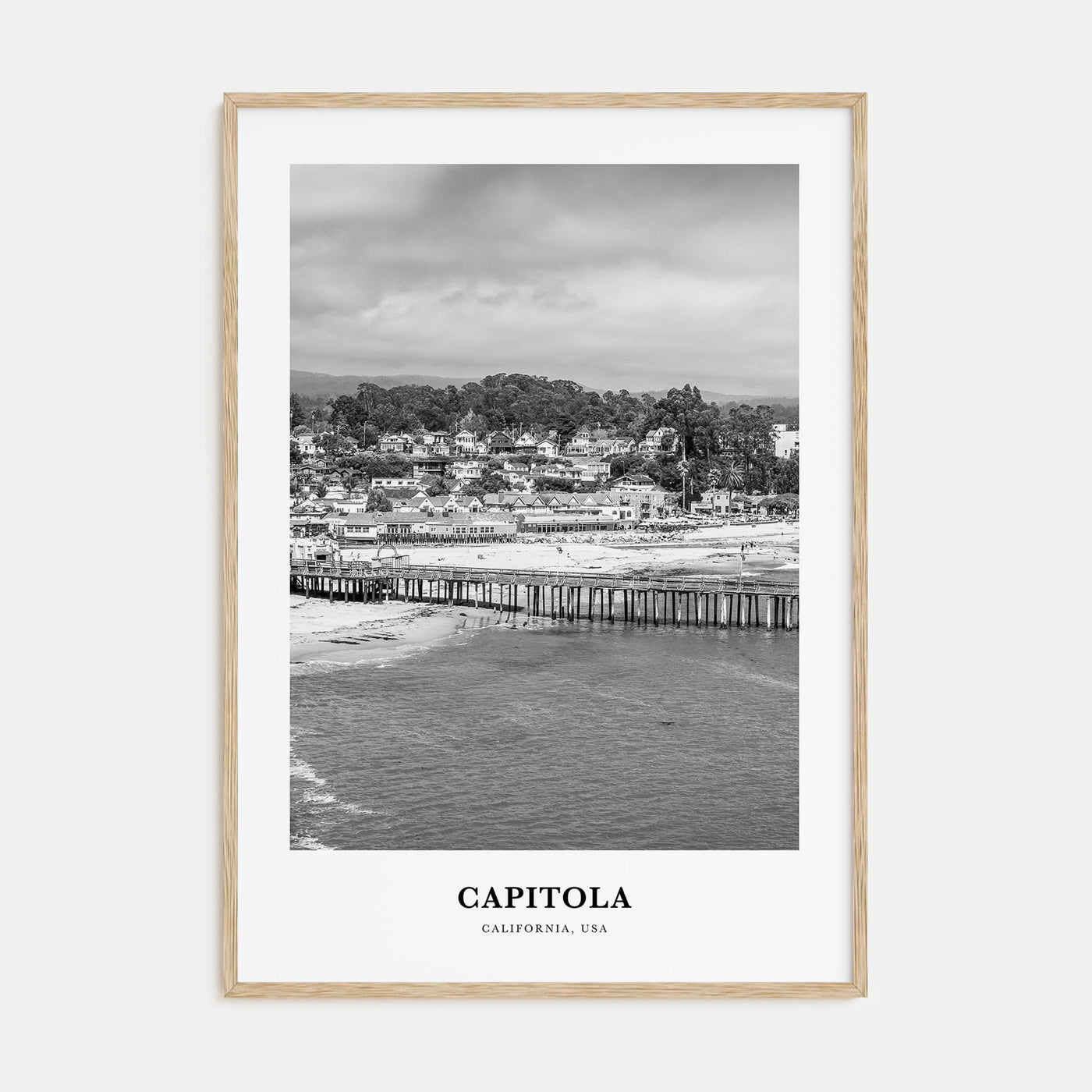 Capitola Portrait B&W Poster