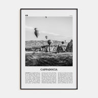 Cappadocia Travel B&W Poster
