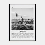 Cappadocia Travel B&W Poster