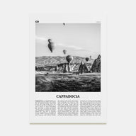 Cappadocia Travel B&W Poster