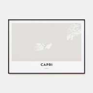 Capri Map Landscape Poster