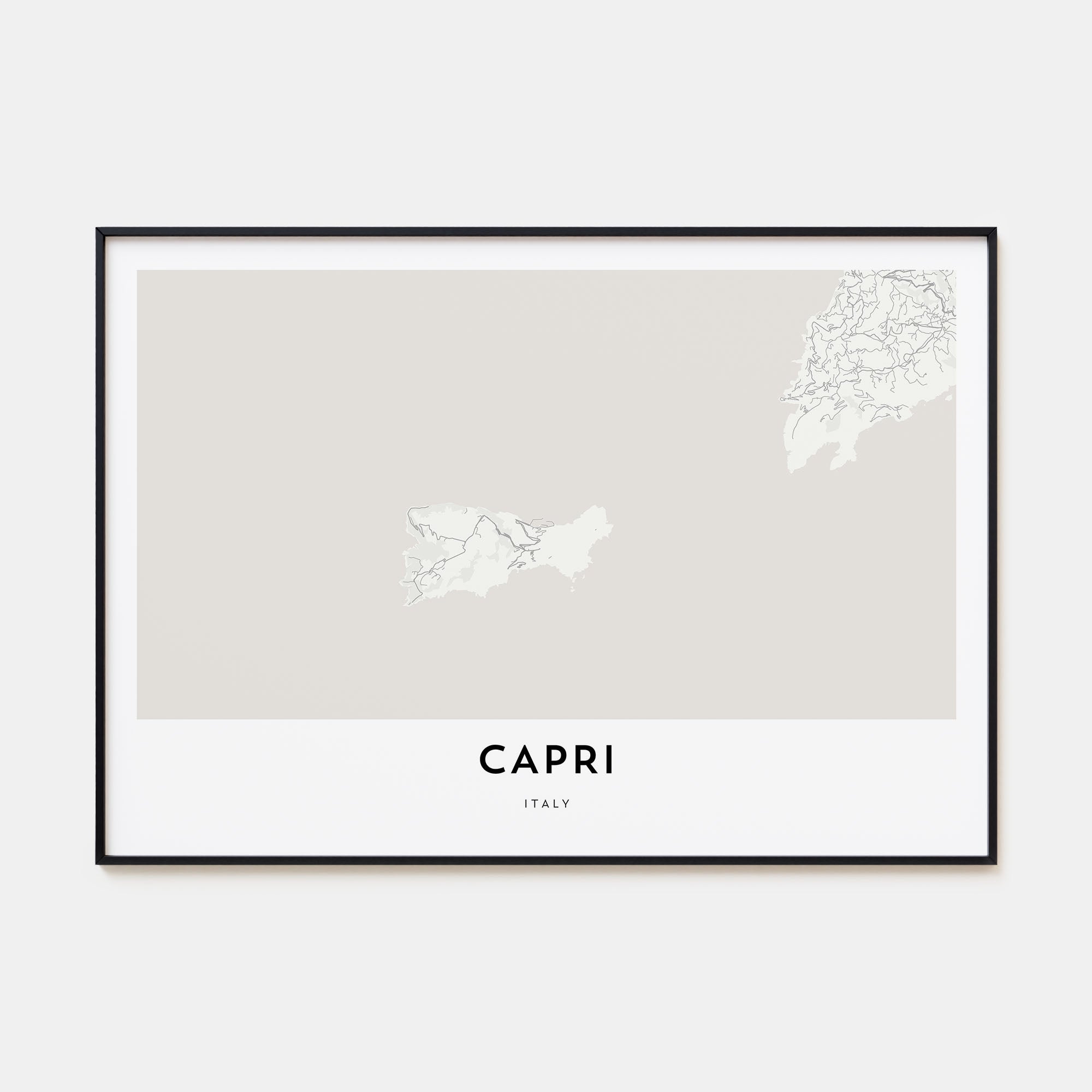 Capri Map Landscape Poster