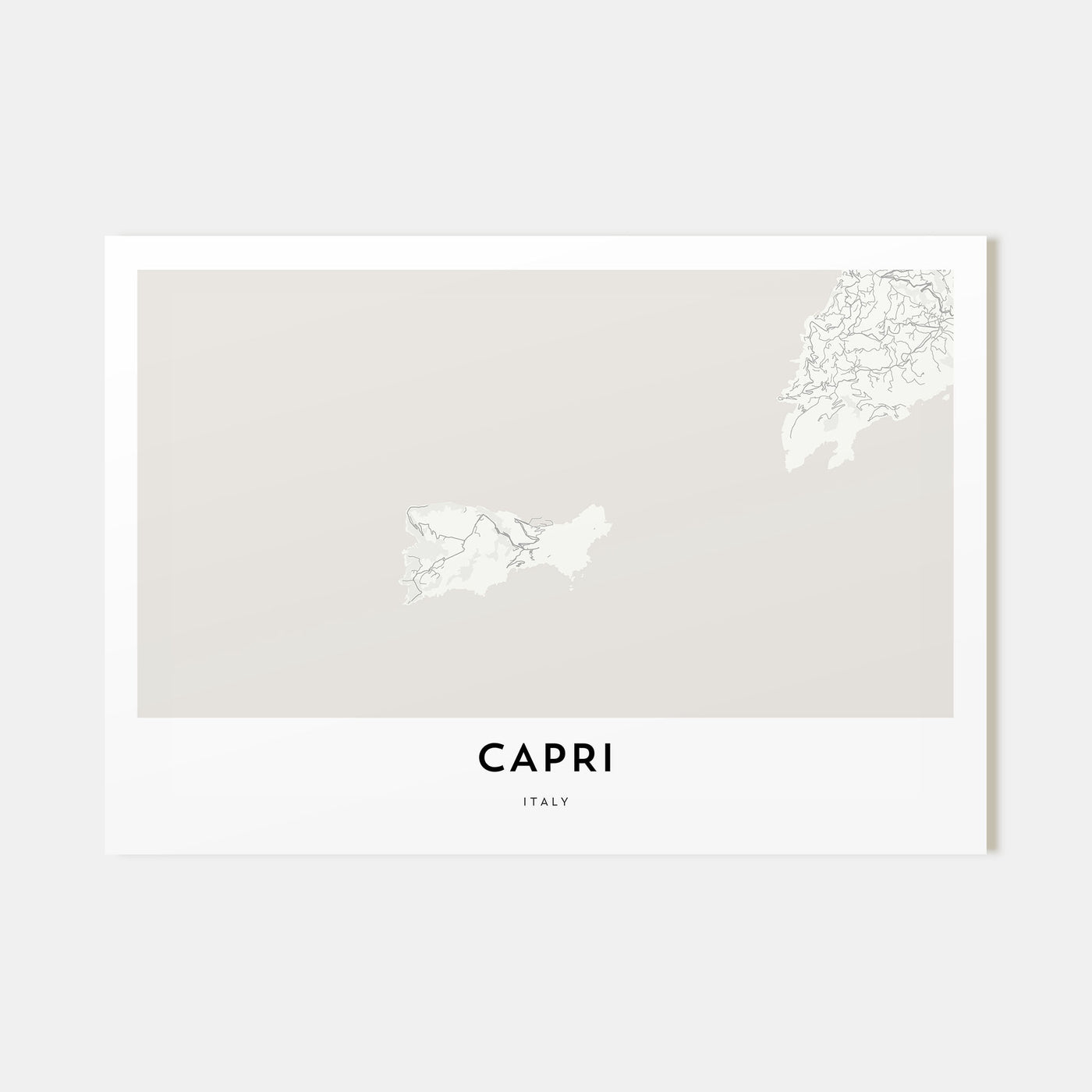 Capri Map Landscape Poster