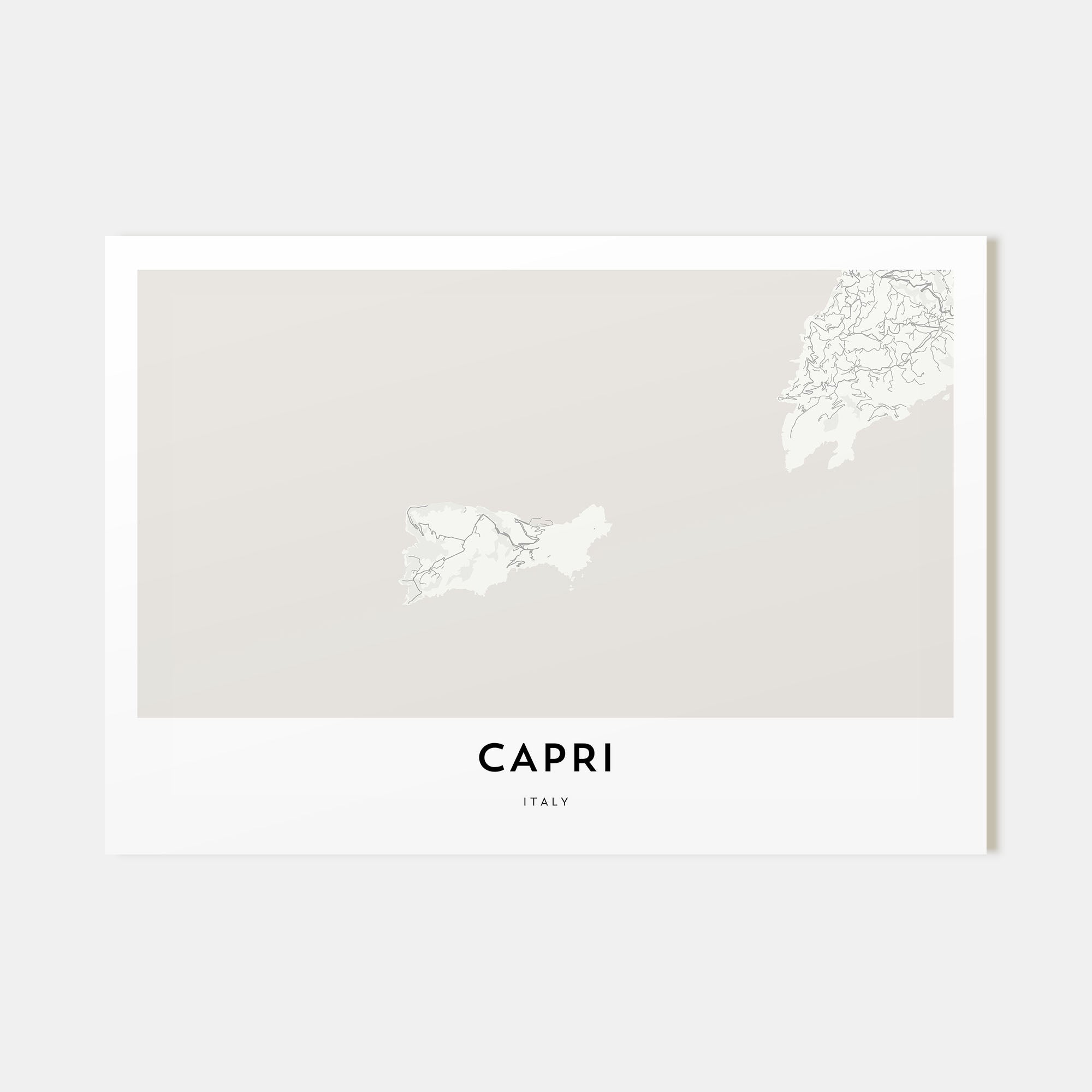 Capri Map Landscape Poster