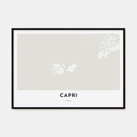 Capri Map Landscape Poster