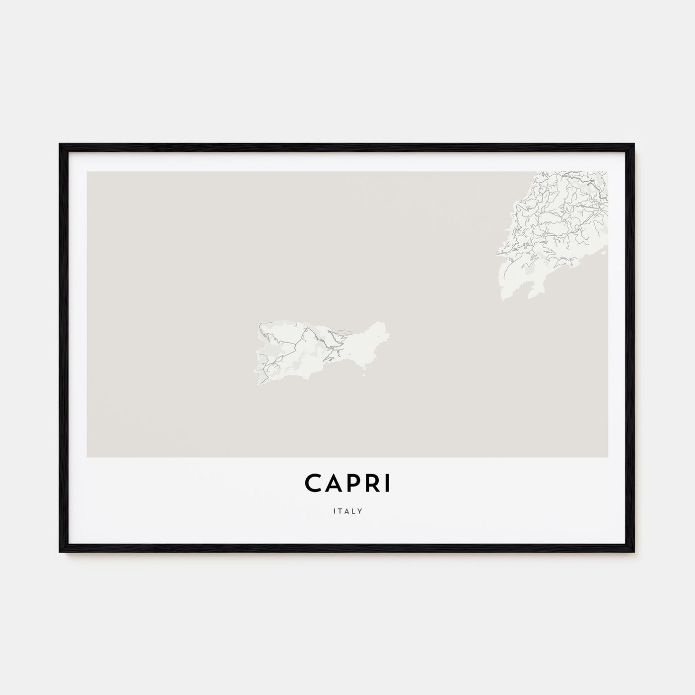 Capri Map Landscape Poster