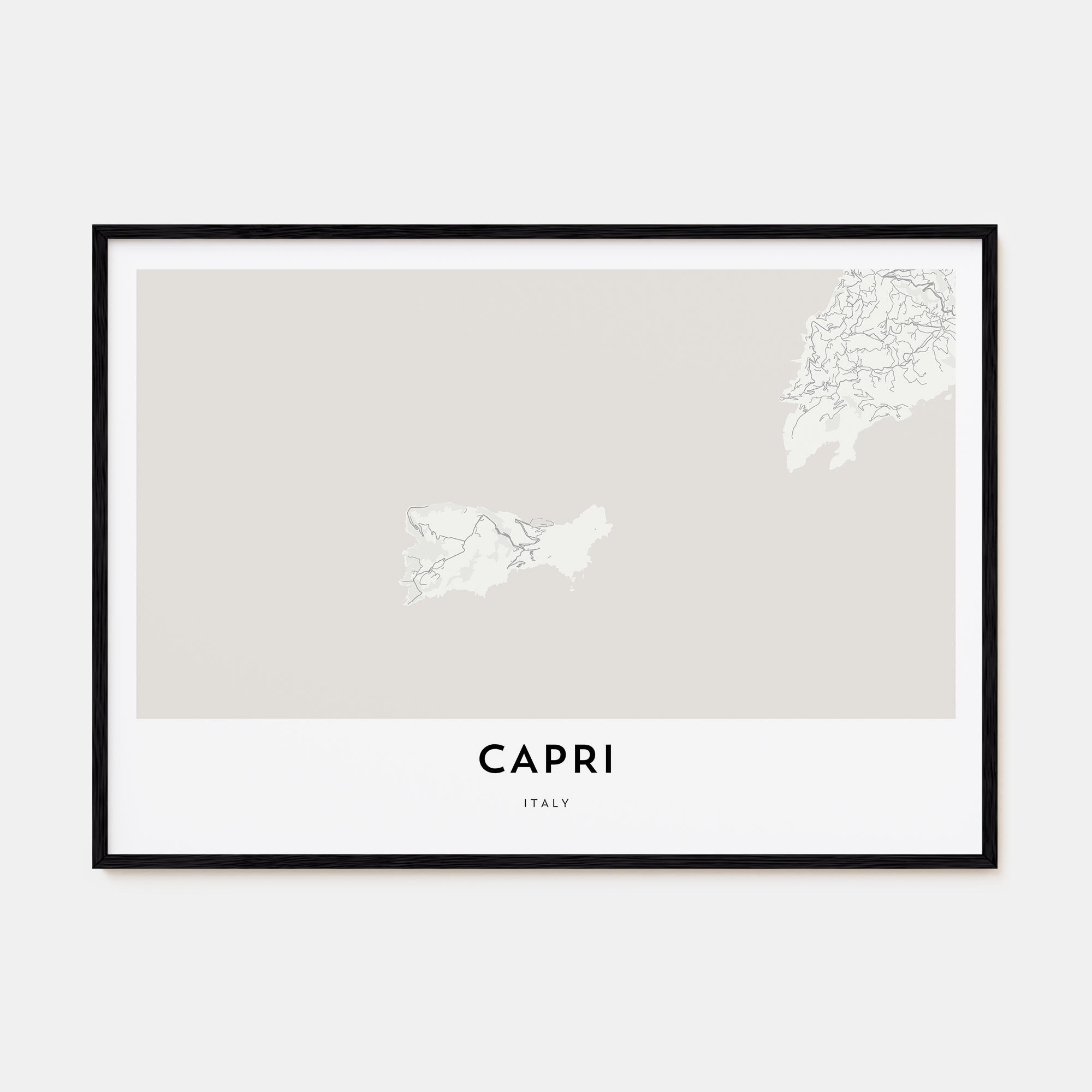 Capri Map Landscape Poster