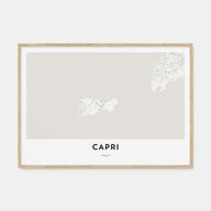 Capri Map Landscape Poster