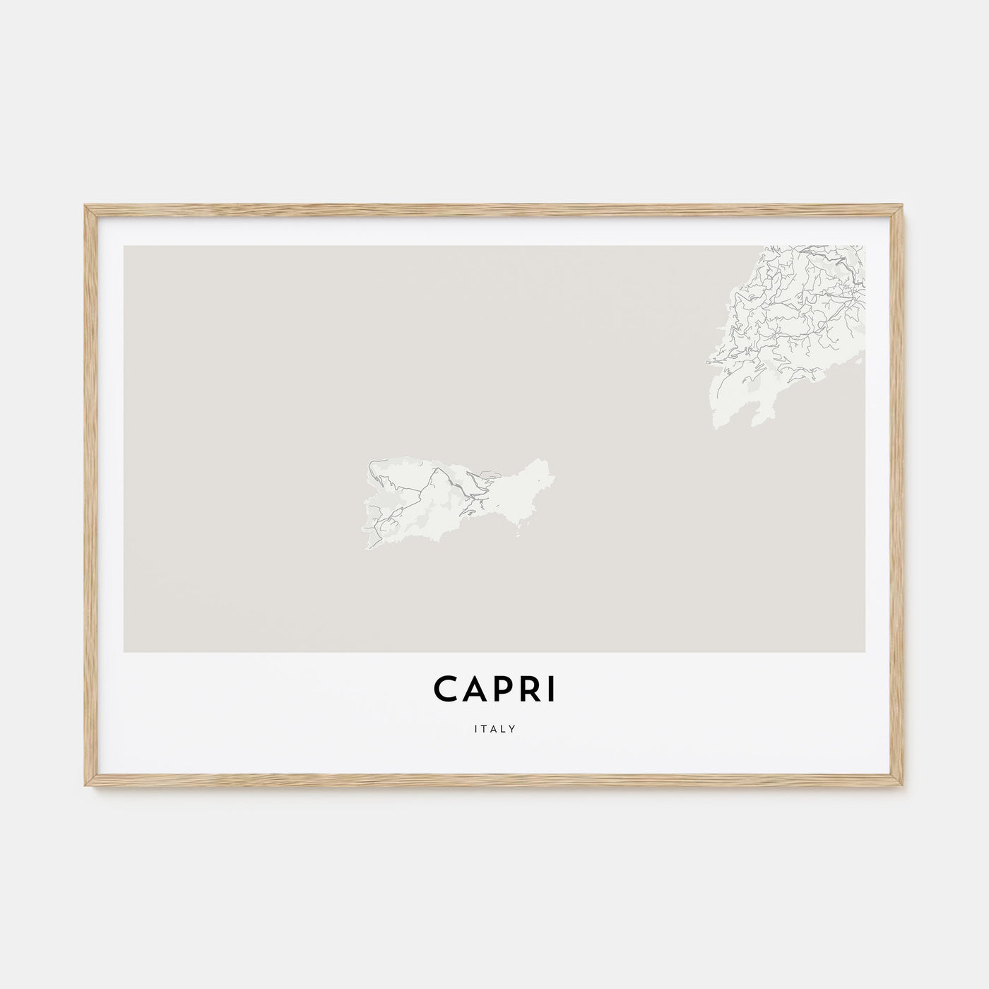 Capri Map Landscape Poster