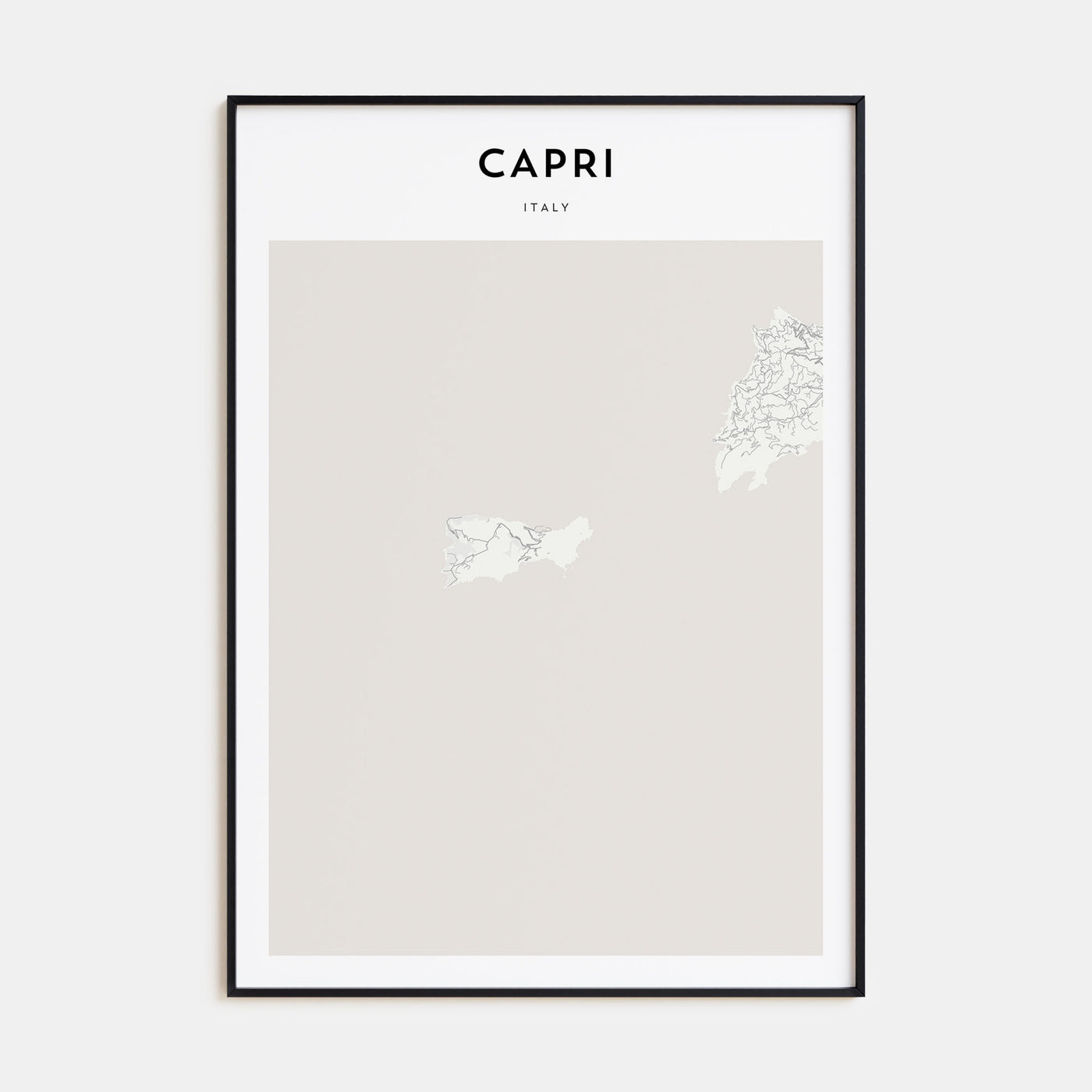 Capri Map Portrait Poster